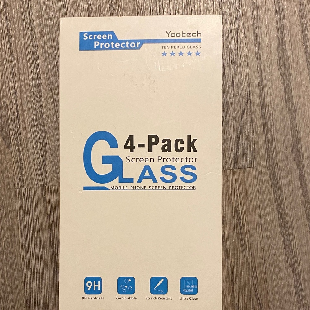 Tempered Glass Screen Protector 4-Pack - Clear